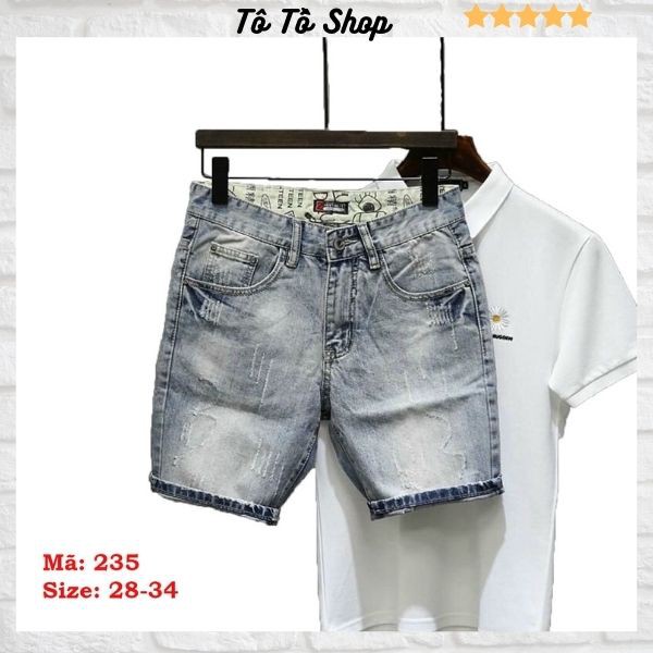 Quần Short Jean Nam Chất Bò Co Giãn❤️FREESHIP❤️Quần Đùi Nam thời trang cao cấp (kèm hình thật) Tô Tồ Shop - QSJNM235