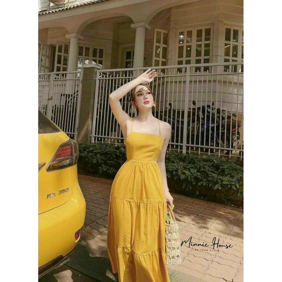 Váy maxi dáng dài, đầm đẹp mùa hè, hàng chuẩn đẹp bán shop, phom váy dưới 52kg | BigBuy360 - bigbuy360.vn