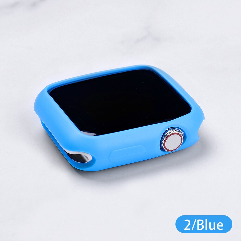 Ốp Bảo Vệ Bằng TPU Siêu Mỏng Màu Kẹo Dành Cho App- le Watch 7 6 SE 5 4 321 i Watch Bumper 40 44 41 45mm