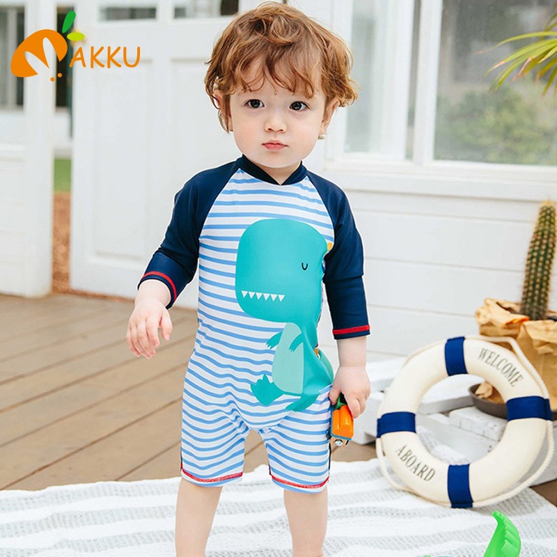 Bộ đồ bơi một mảnh không thấm nước thiết kế hình cá mập dễ thương phong cách Hàn Quốc cho bé