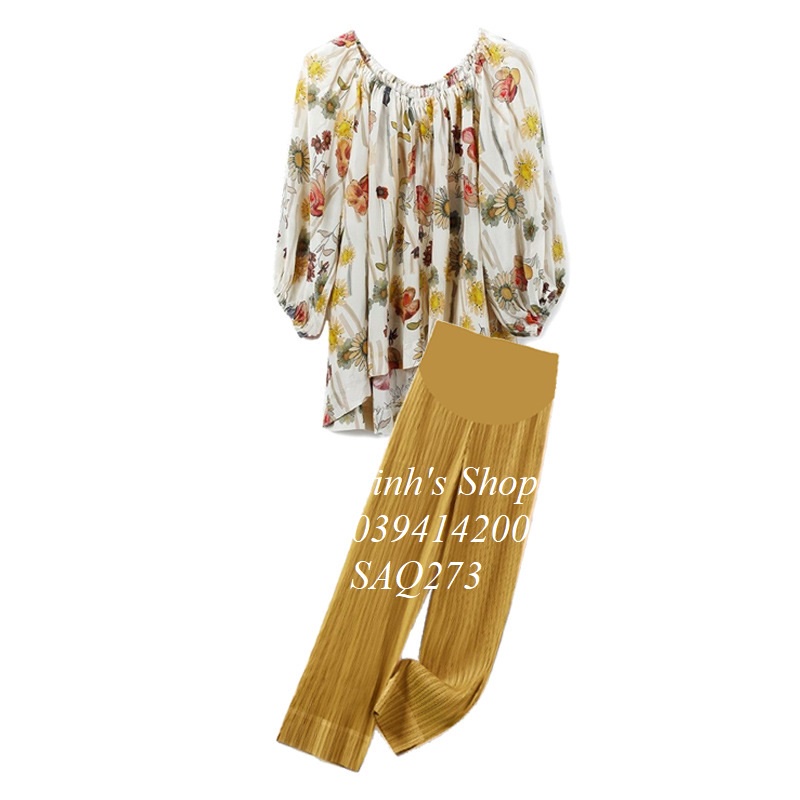 Set Áo Quần Bầu Bộ Bầu Xinh SAQ273