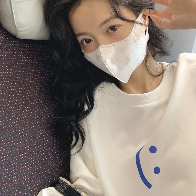 Áo Sweater Tay Dài Cổ Tròn In Họa Tiết Phong Cách Hàn Quốc Thời Trang Xuân Thu Cho Nữ | BigBuy360 - bigbuy360.vn