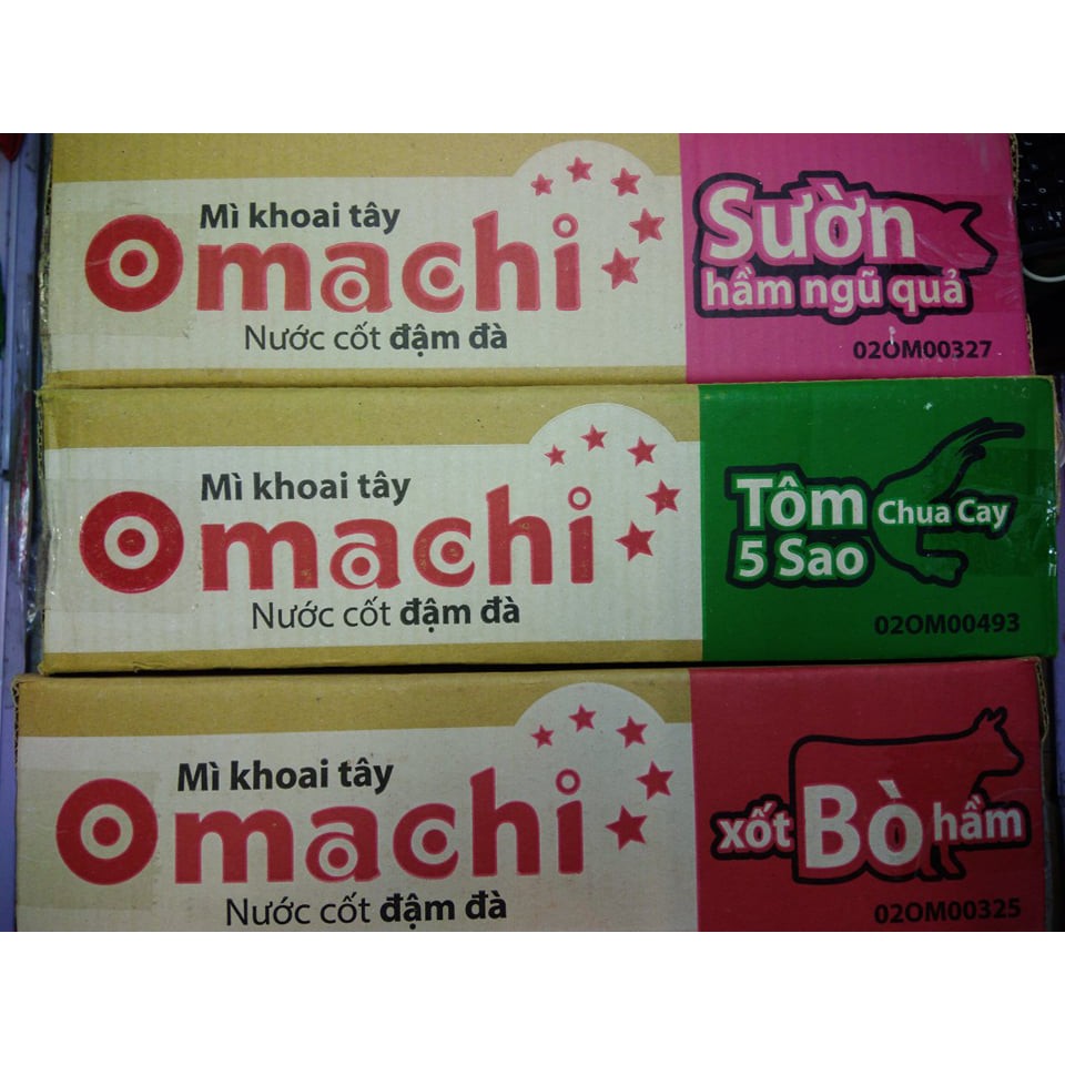 Thùng Mì Omachi các vị 30 gói