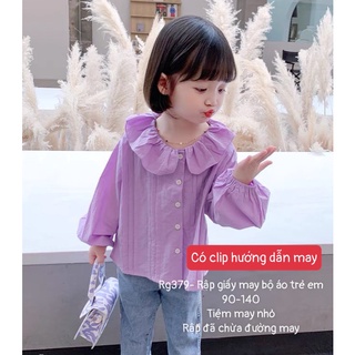 RG379_Rập giấy may áo xếp li bé gái