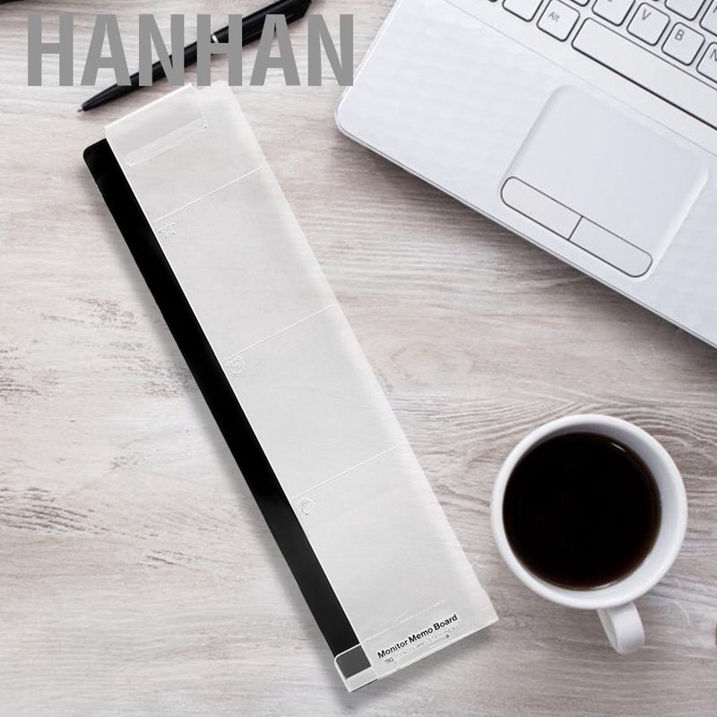 Bảng ghi chú bằng acrylic dán bên hông màn hình máy tính