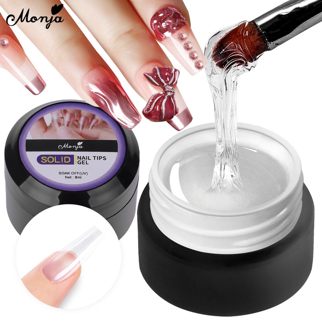MONJA Gel sơn móng tay 8ml trong suốt đa năng tiện dụng