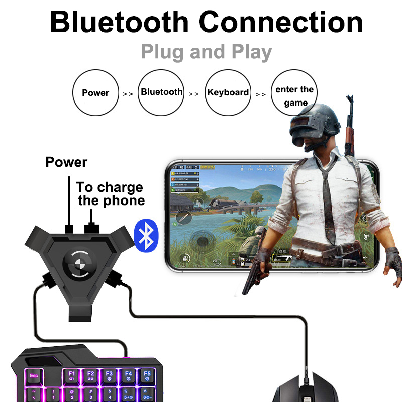 Bộ Chuyển Đổi Bàn Phím Và Chuột Chơi Game Pubg Cho Điện Thoại Android Ios Sang Pc Bluetooth Phích Cắm Và Sử Dụng Fmy