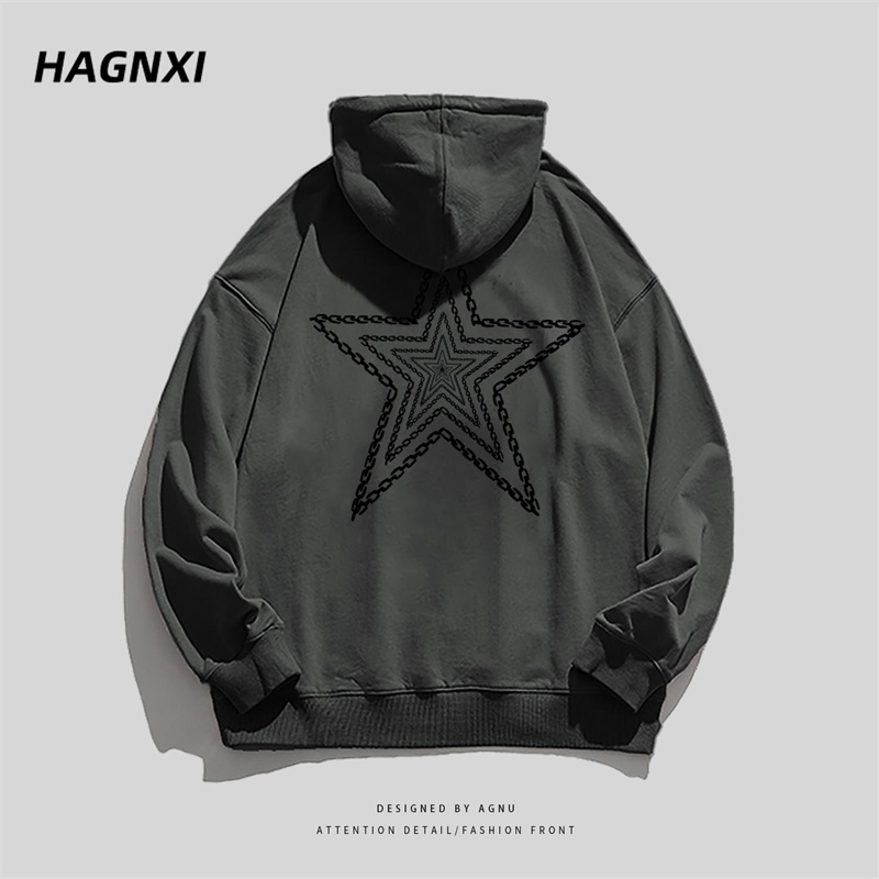 NRVP Áo Khoác Hoodie Tay Dài Dáng Rộng In Họa Tiết Phong Cách Hàn Quốc Dành Cho Nam Nữ