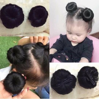 Búi tóc cao cấp dạng kẹp cho bé ( set 2 búi )