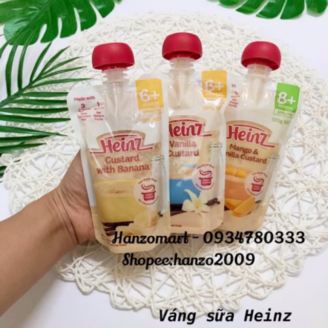 Váng sữa hoa quả / trái cây nghiền HEINZ - Úc bé từ 6m+ 10/2021