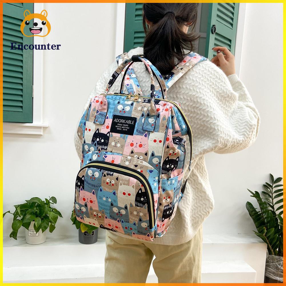 ○Encounter○ Fashion Women Printing Mummy Diaper Bag Large Handbags Stroller Organizer