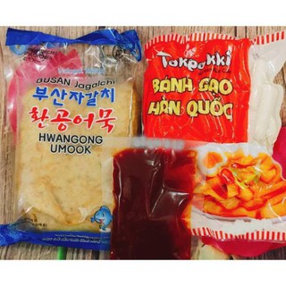 BÁNH GẠO HÀN QUỐC KÈM SỐT KÈM CHẢ CÁ