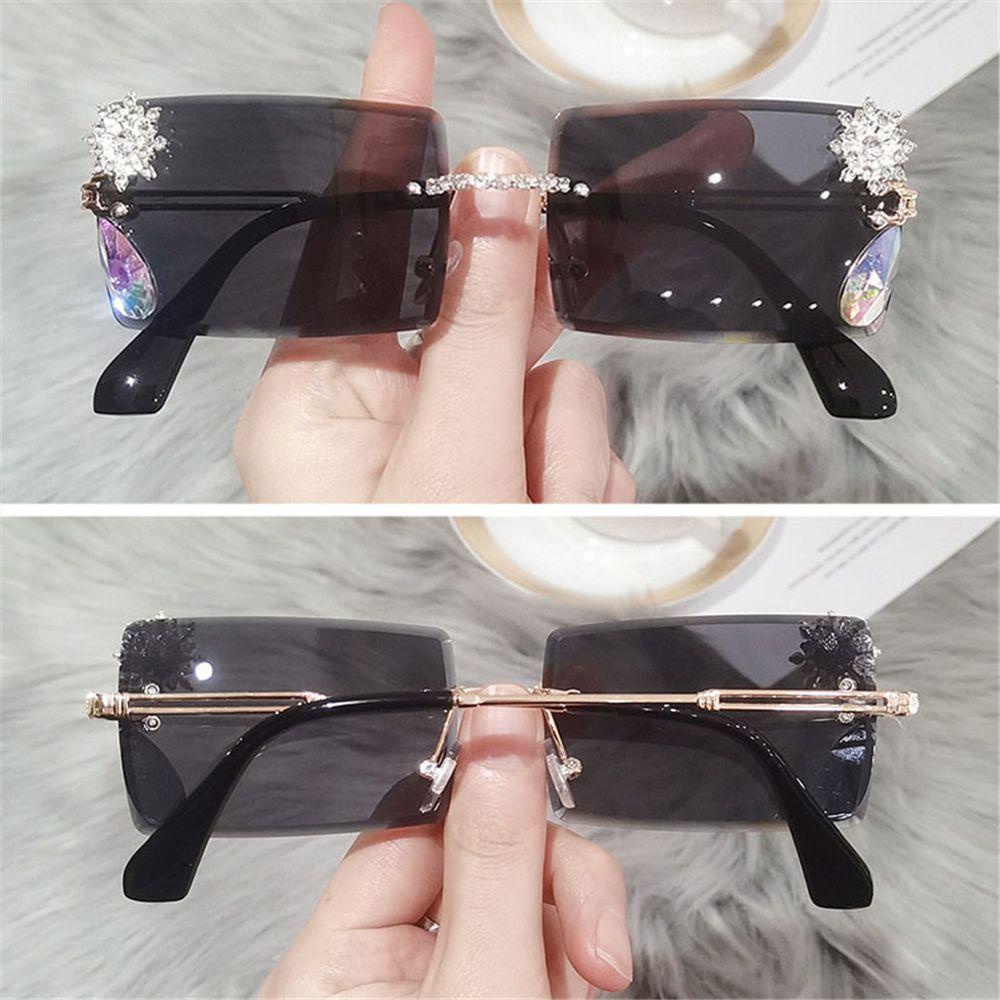 Kính Mát y2k Không Gọng Chống Tia UV