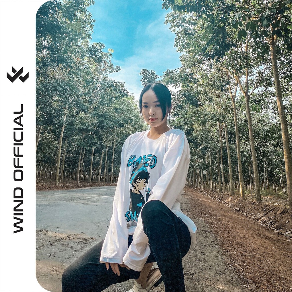 Áo thun tay dài WIND phông unisex form rộng SMOKE nam nữ sweater oversize ulzzang | BigBuy360 - bigbuy360.vn