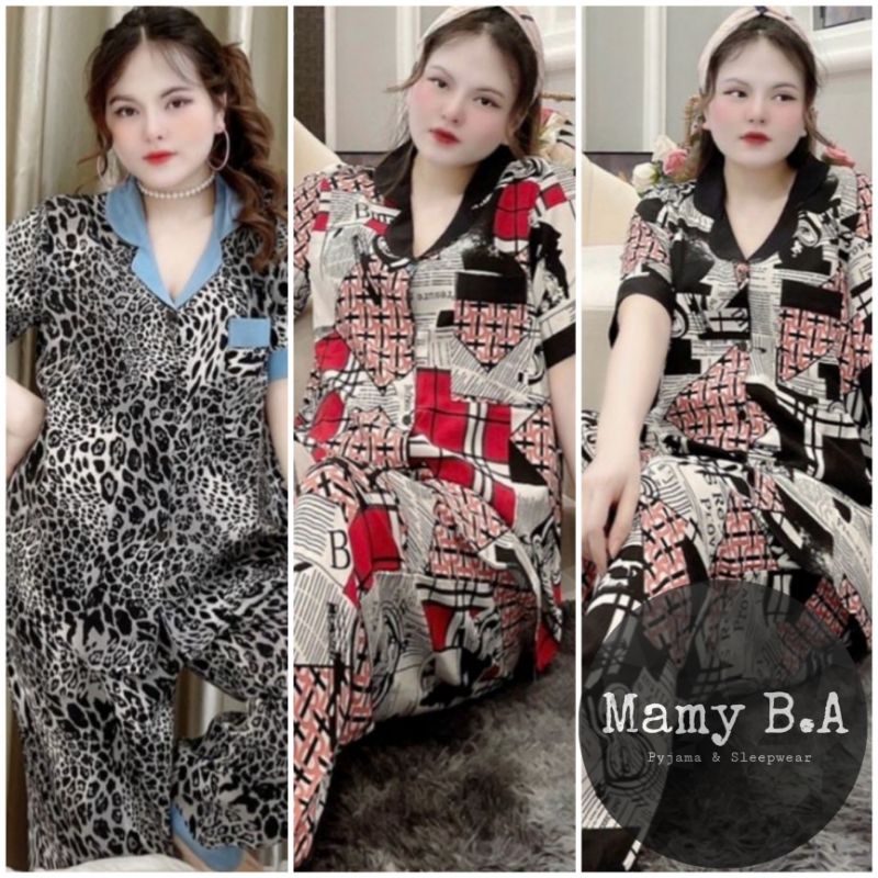BIGSIZE 60-75kg - Pijama lụa Thái tay ngắn quần dài - Đồ ngủ nữ lụa loại 1 cao cấp không nhăn (ẢNH THẬT CỦA SHOP)3