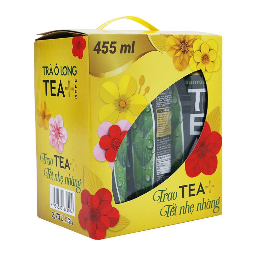 [Mã 229FMCGSALE giảm 8% đơn 500K] Lốc 6 chai Trà ô long tea+plus 455ml và 350ml