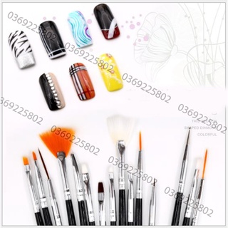bộ cọ 15 cây chuyên dùng vẽ nail