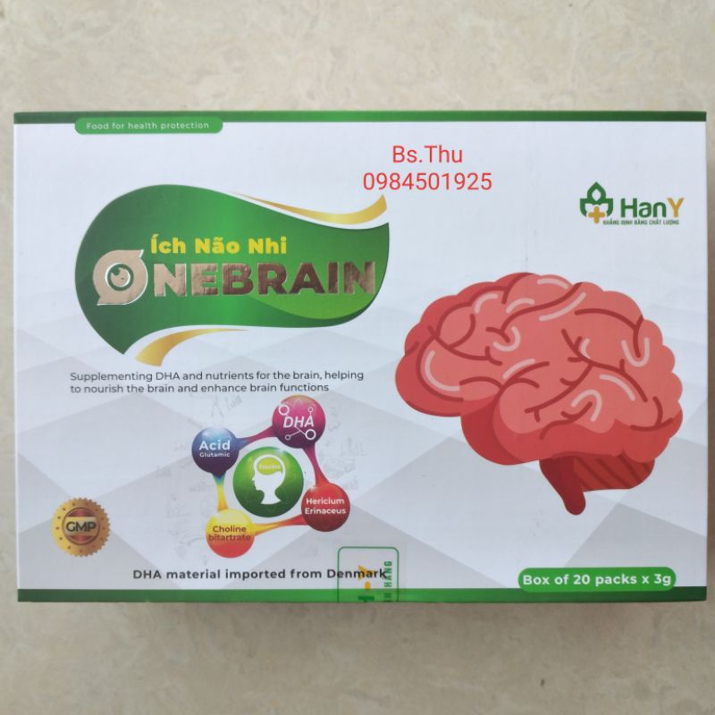 ÍCH NÃO NHI ONEBRAIN bổ sung DHA và các dưỡng chất cho não bộ của trẻ từ 1 tuổi nguyên liệu DHA nhập khẩu ĐAN MẠCH