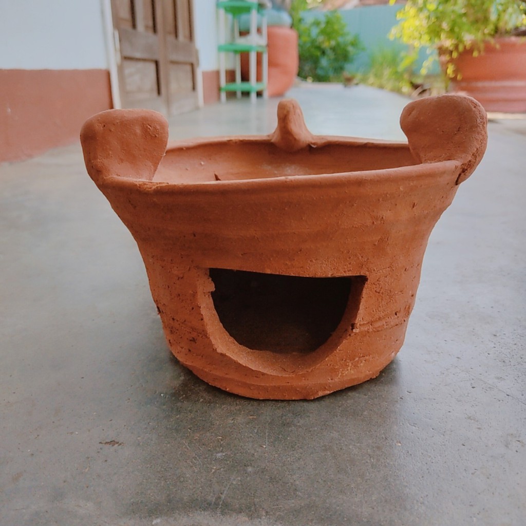 Lò nướng đất nung, bếp lò đất nung size 20cm - hàng thủ công xứ Nẫu -