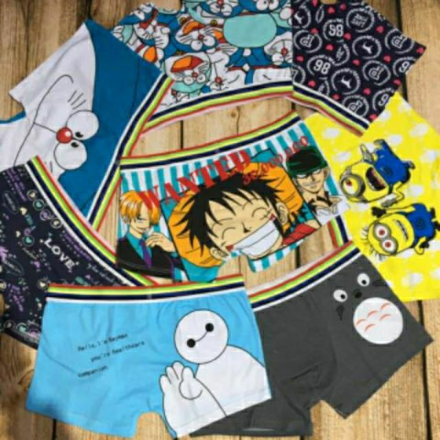 Quần lót nam boxer hoạt hình, sịp nam hoạt hình cotton co giãn 4 chiều thấm hút mồ hôi tốt