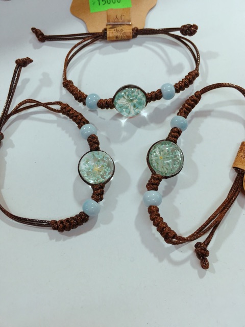 VÒNG TAY TẾT MIX ĐÁ HOA KHÔ PHONG CÁCH BOHO ĐẸP-ĐỘC-LẠ-MAY MẮN