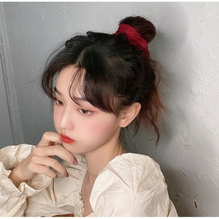 Dây buộc tóc scrunchies màu trơn vintage lụa
