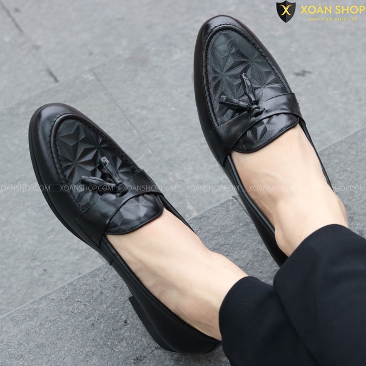 (Free ship )( FREESHIP) Giày lười nam chất liệu da mềm Xoăn Shop Mã G012 chuông.( Hàng cao cấp )