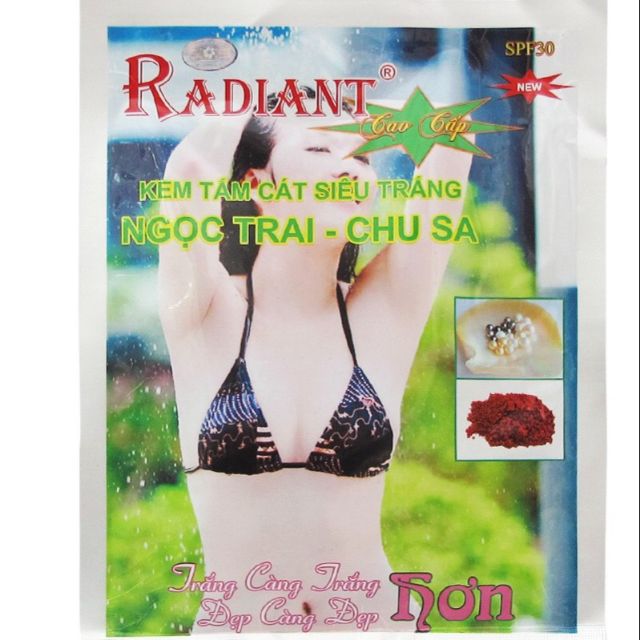 RADIANT KEM TẮM CÁT SIÊU TRẮNG NGỌC TRAI_ CHU SA