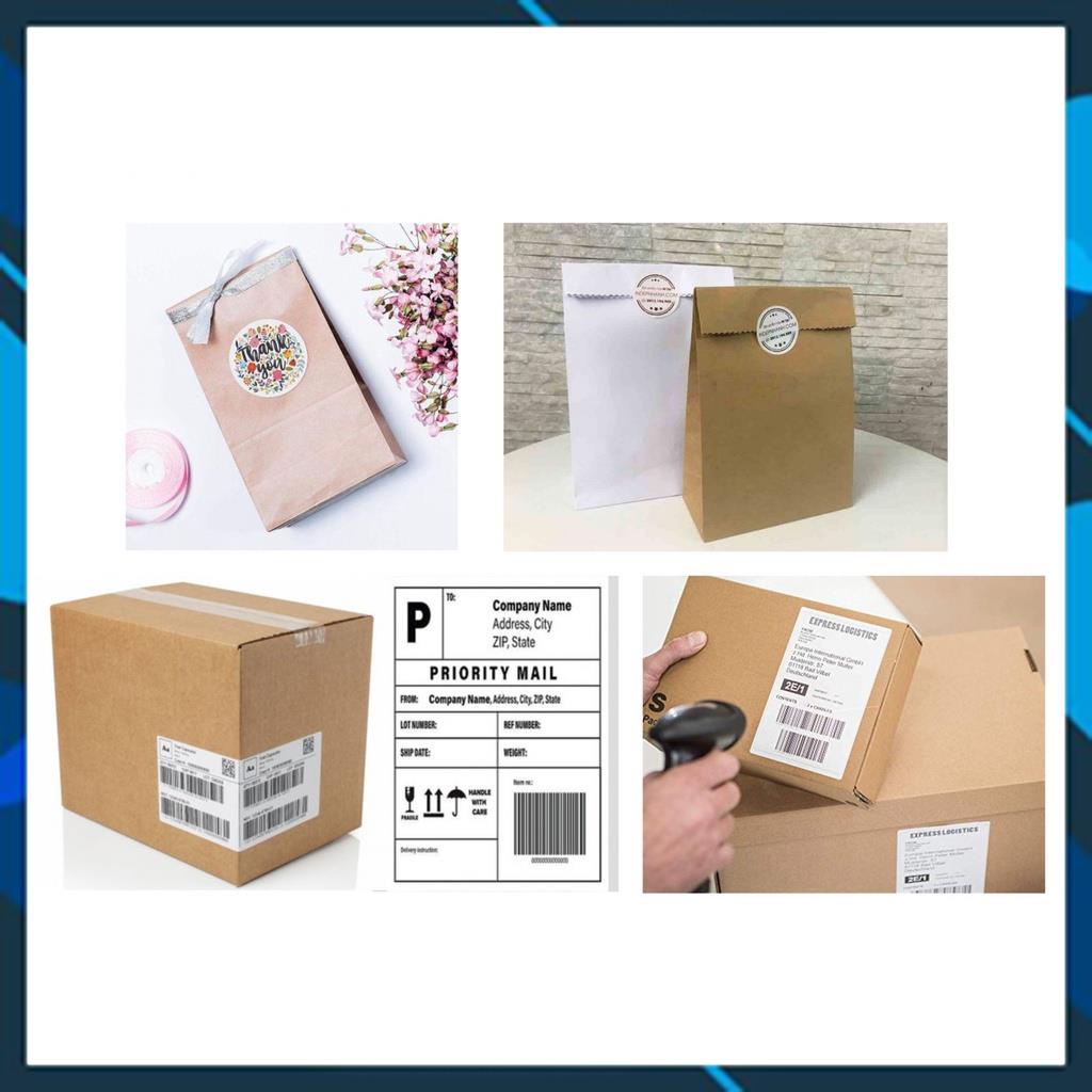 Decal Giấy Đế Vàng A4 xấp 100 tờ