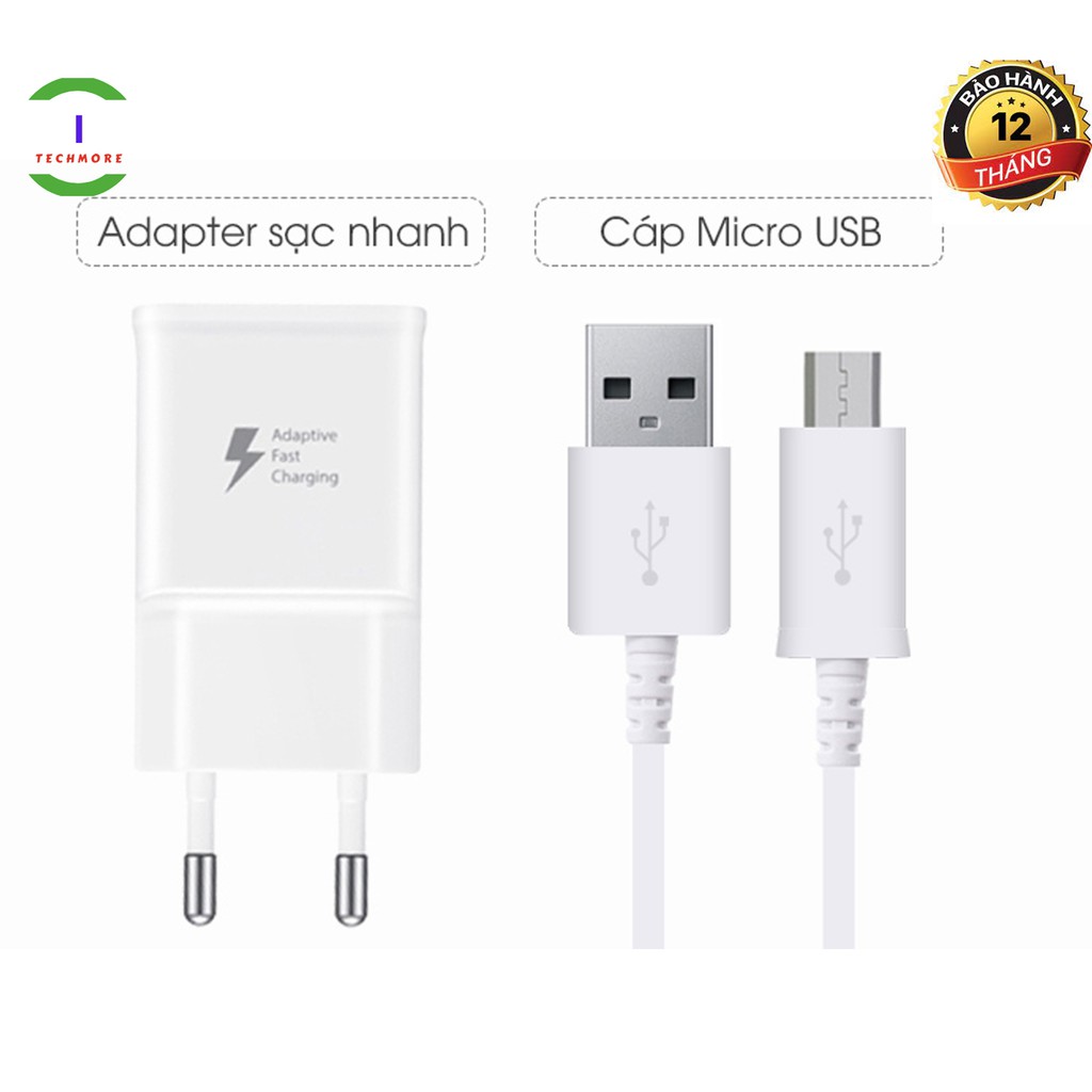 Sạc điện thoại Samsung S6/S7/Note5 và các dòng máy android chuẩn kết nối Micro USB- Bảo hành 12 Tháng