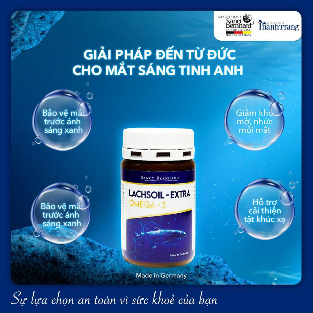 Lachsoil Extra Omega 3 Kapseln  của Đức - Bổ sung Omega 3 cho cơ thể, hỗ trợ tốt cho não, mắt, tim mạch