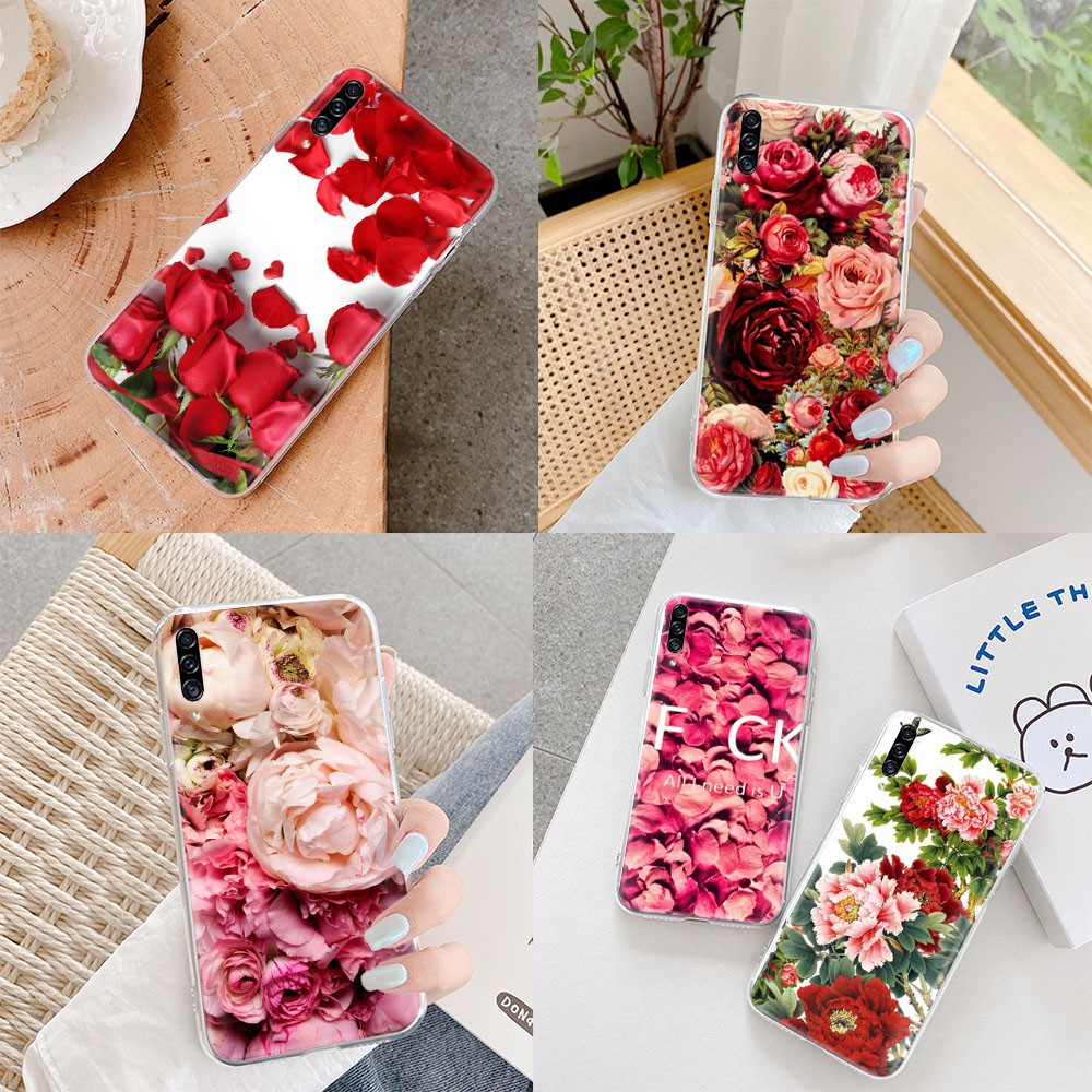 Ốp Điện Thoại Mềm Trong Suốt In Hình Hoa Hồng Cho Lg G6 Mini G7 G8 Thinq V30 V30S V35 V40 Q60 K40 Vm126