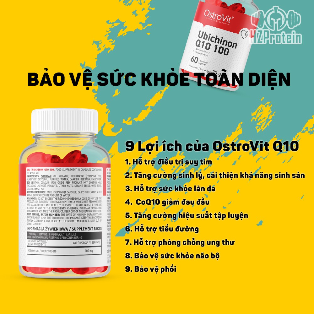 OSTROVIT UBICHINON Q10 - BẢO VỆ TIM MẠCH (60 VIÊN) | Shopee Việt Nam