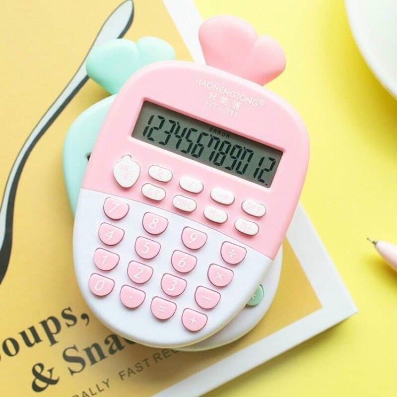 [Giá ưu đãi] ⚡️Máy tính cầm tay mini hình củ cà rốt 12 chữ số