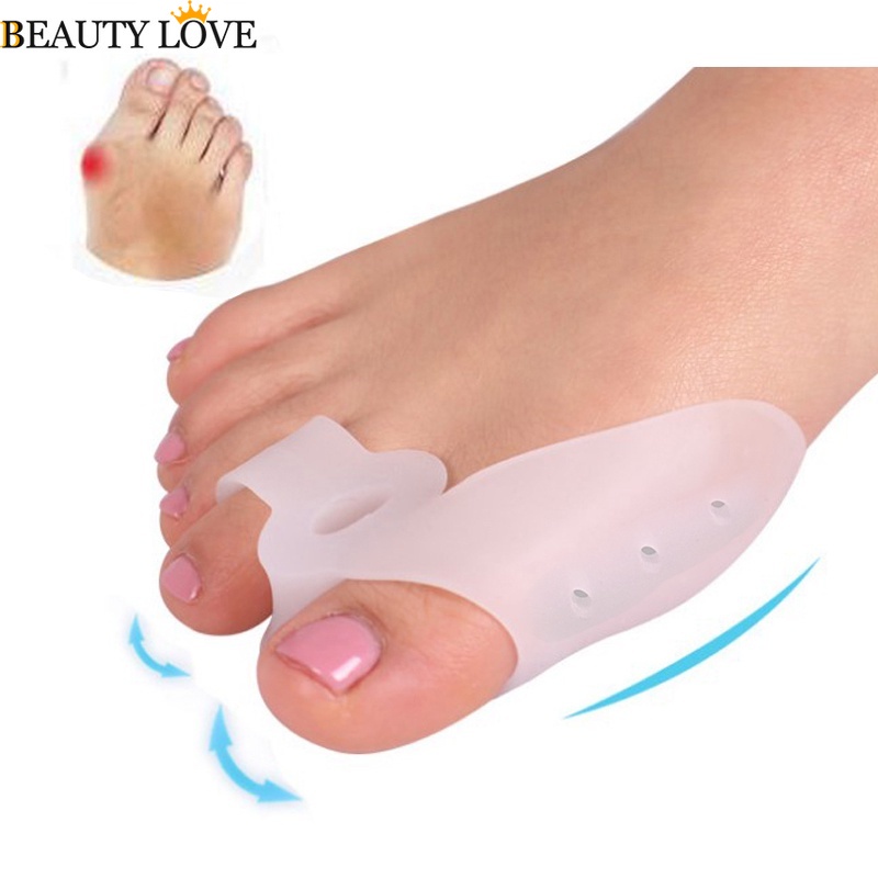 Set 2 Đệm Silicone Tách Ngón Chân Cái Giảm Đau Chăm Sóc Chân