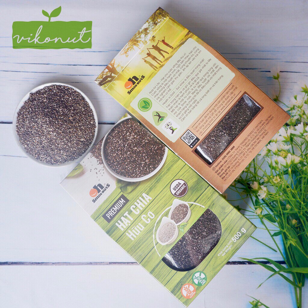 Hạt chia trắng đen hữu cơ Nam Mỹ [1kg] - Chia Seed