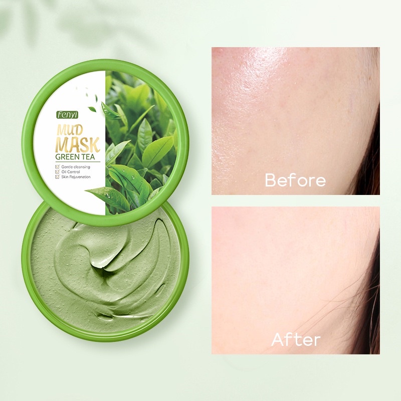 Mặt Nạ Bùn Trà Xanh Fenyi Green Tea Mud Mask 100g - Giảm Thâm Mụn Thu Nhỏ Lỗ Chân Lông