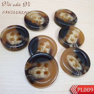 Cúc sừng vân to cao cấp, đường kính 2,5 cm - pl009