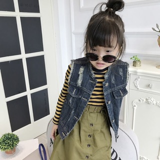 Gile bò rách bé gái sành điệu