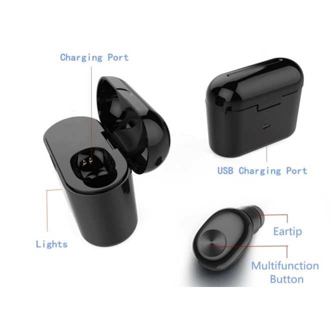 Tai nghe nhét tai Bluetooth có mic đàm thoại BL1-HÀNG NHẬP KHẨU CHÍNH HÃNG, tai nghe thời trang, tai nghe mini