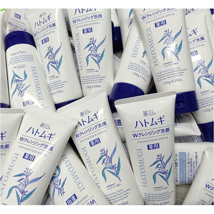 SỮA RỬA MẶT TRẮNG DA HẠT Ý DĨ HATOMUGI CLEANSING & FACIAL WASHING 130g NHẬT BẢN | BigBuy360 - bigbuy360.vn