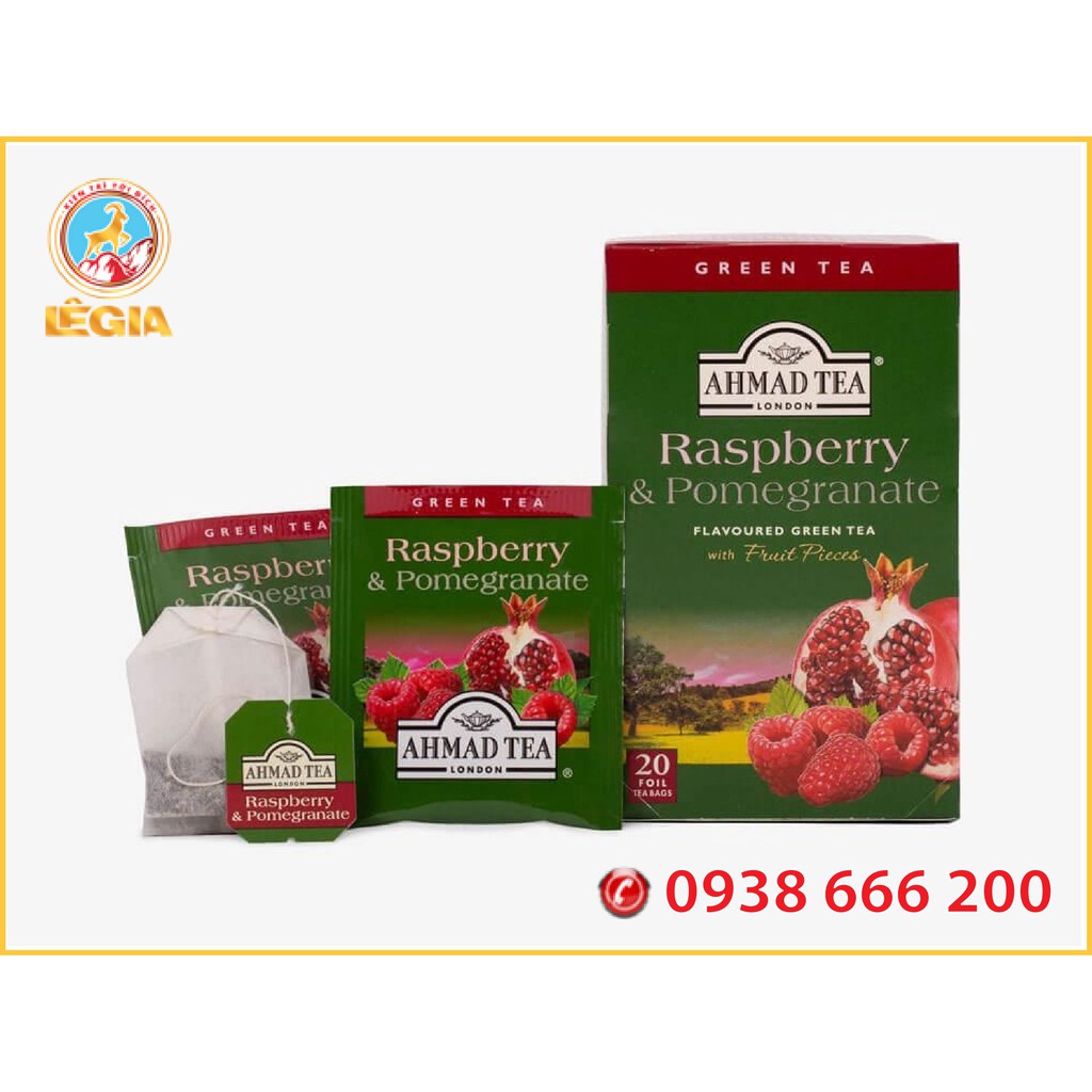 Trà AHMAD lựu đỏ và mâm xôi  40G -  AHMAD RASPBERRY &amp; POMEGRANATE TEA