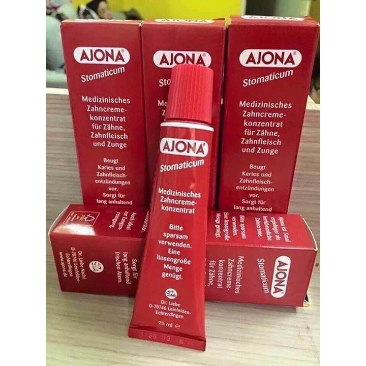 Kem đánh răng Ajona 25ml trắng răng loại bỏ cao răng ngừa sâu răng hiệu quả