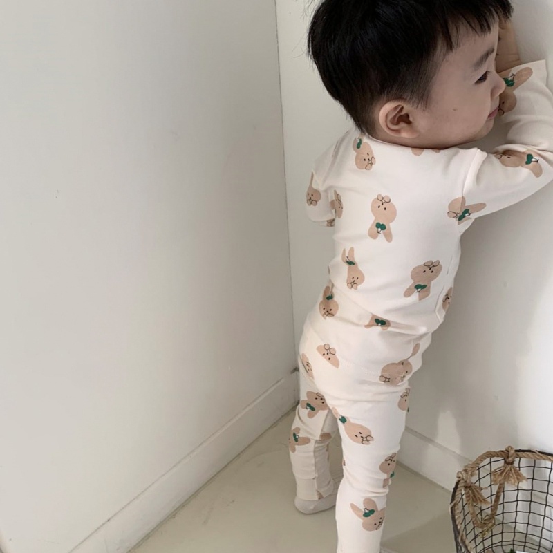 Bộ đồ ngủ tay dài mềm mại thoải mái dành cho bé 0-3 tuổi