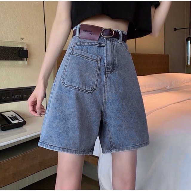  Quần Short Jean Ngố Nữ Ống Rộng TÚI LỆCH Chất Bò Phong Cách Ulzzang Hàn Quốc | WebRaoVat - webraovat.net.vn