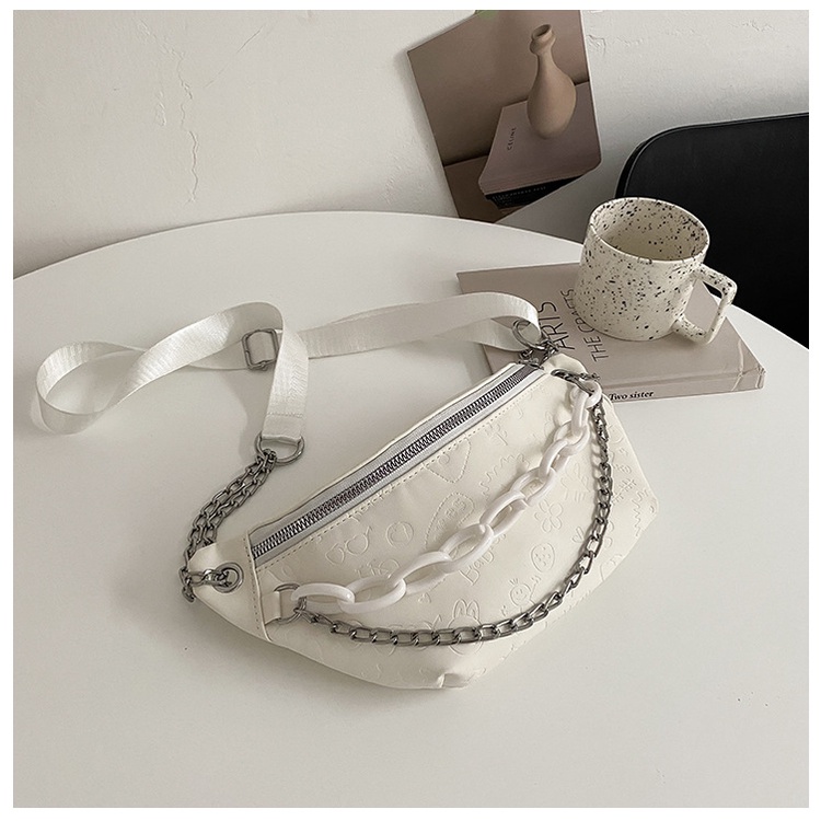 Túi Đeo Chéo Ngực Nhỏ Gọn Phối Dây Xích Phong Cách Phương Tây Thời Trang Cho Nữ 2021