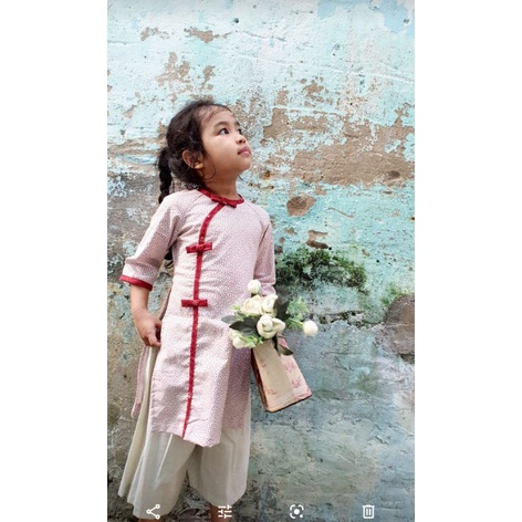 Áo dài hoa size 4