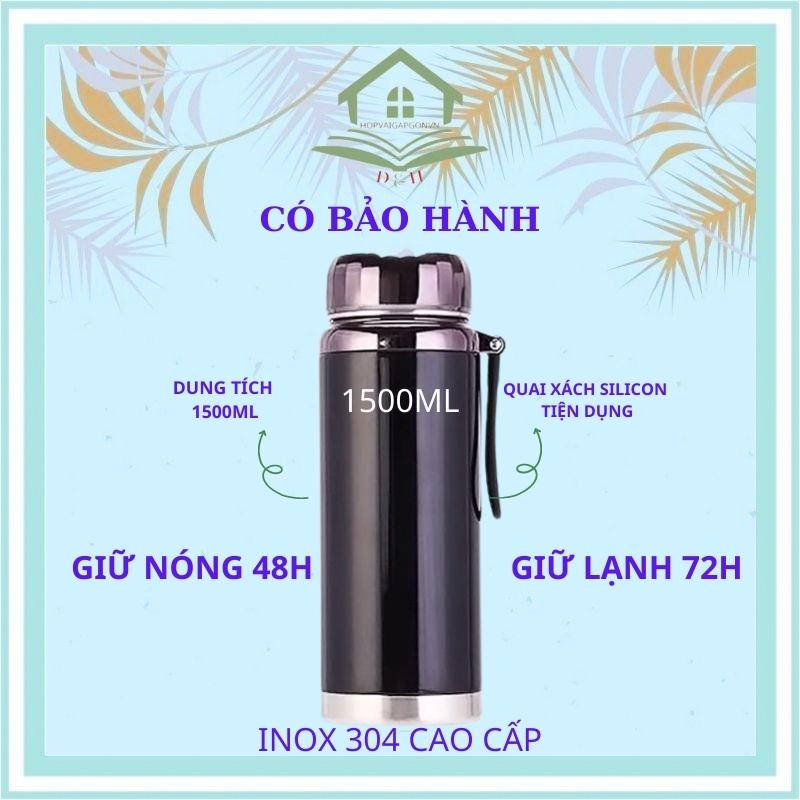 Bình Giữ Nhiệt  Nắp Kim Cương Giữ Nóng 48h Lạnh 72h Chất Liệu inox 304 Cao Cấp Thể Tích 1500ml,1200ml,1000ml