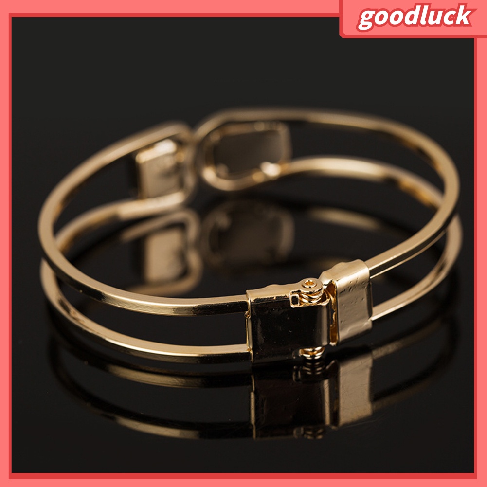 Vòng tay đính đá màu vàng phong cách hiện đại sang trọng cho nữ