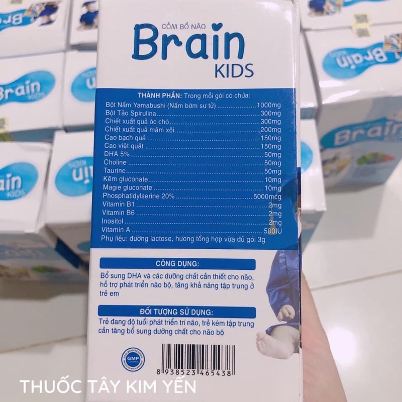 Cốm bổ não BRAIN kids cốm Bổ Não Trẻ Em - Cho Bé Thông Minh Hơn - Hàng Chính hãng